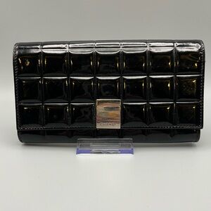 Chanel Chocolate Bar Patent Leather Wallet